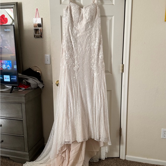 Elegant Lace Sleeveless wedding dress - Picture 5 of 15